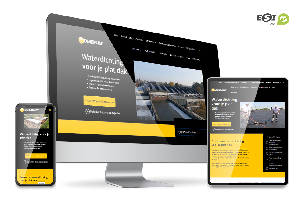 Mockup du site derbigum responsive